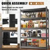 72" H 36" W All-Metal Garage Shelving Unit and Storage-Easy Assembly Shelves 5-Tier Rack|Heavy-Duty Adjustable Shelf 6