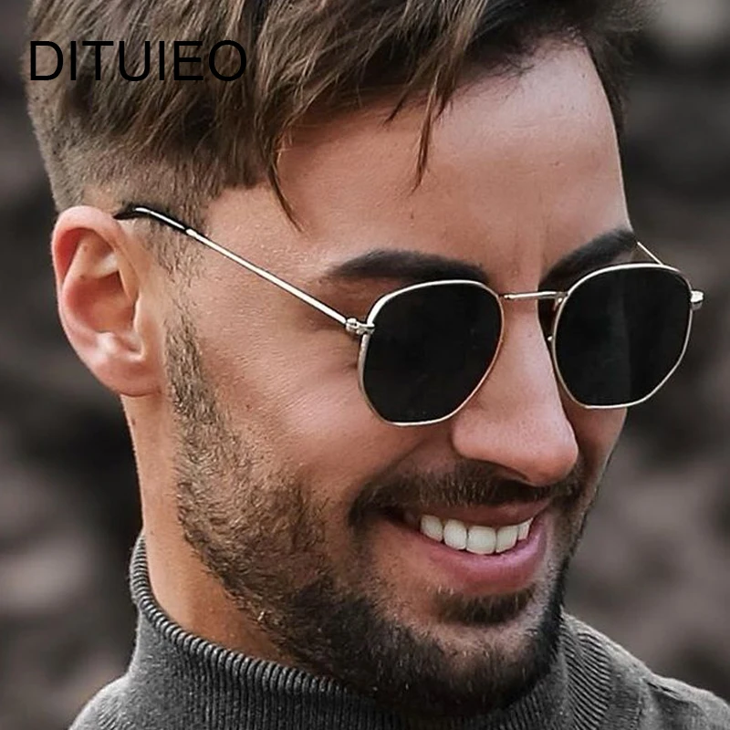 Classic Square Sunglasses Men Brand Designer Vintage Sun Glasses Male Metal Frame Outdoor Shades Driving Oculos De Sol_voghion.com