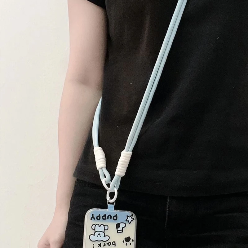 Multicolour Cute Crossbody Lanyard Strap with Chain – Anti-Lost Security Wristband 120CM