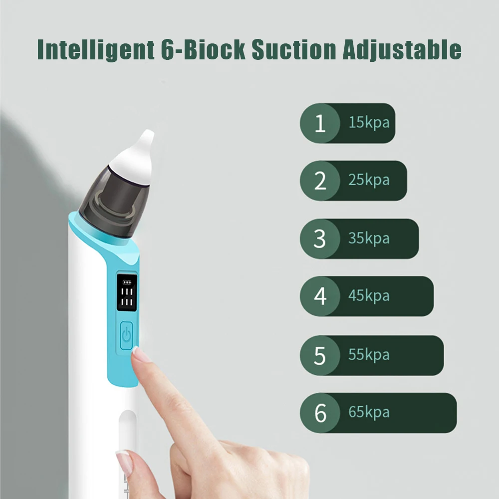 Rechargeable Baby Nose Cleaner Silicone Adjustable Suction Electric Child Nasal Aspirator nasal aspirator