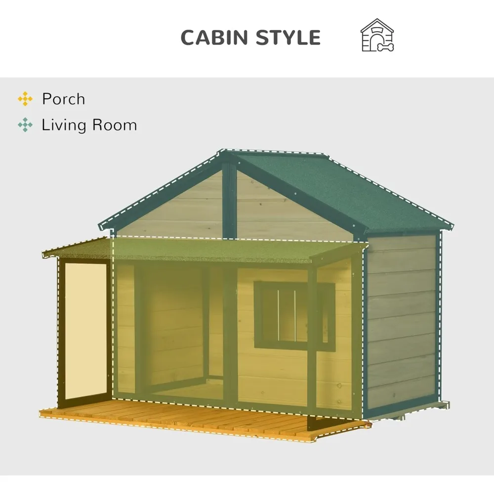 Outdoor Dog House Cabin Style 3