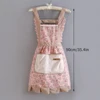 1PC Lovely Canvas Apron Female Household Kitchen Cooking Antifouling Breathable Wear Cleaning Suitable 6