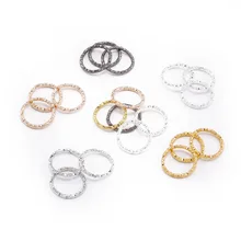 

50-100pcs/lot 8-20mm Round Jump Rings Twisted Open Split jump rings Connector For DIY Jewelry Handmade Makings Findings Supplies