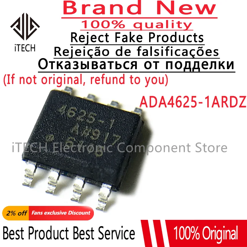 1 Pz/Lotto Originale Nuovo Audio Ada4625-1Ardz Ada4625-1 Ingresso Jfet A Basso Rumore Single Op Amp Ada4625 Amplificatore Operazionale Chip Ic