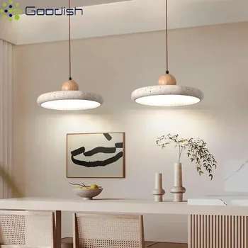 Luminaires suspendus LED en pierre naturelle, style industriel vintage, créatifs, pour la décoration intérieure de la chambre à coucher, lustre 1