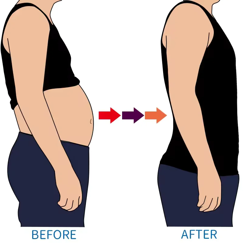 Men's Slimming Body Shaper Chest Compression Shirt Tummy Control Shapewear Gynecomastia Sleeveless Vest Waist Trainer Corset Top