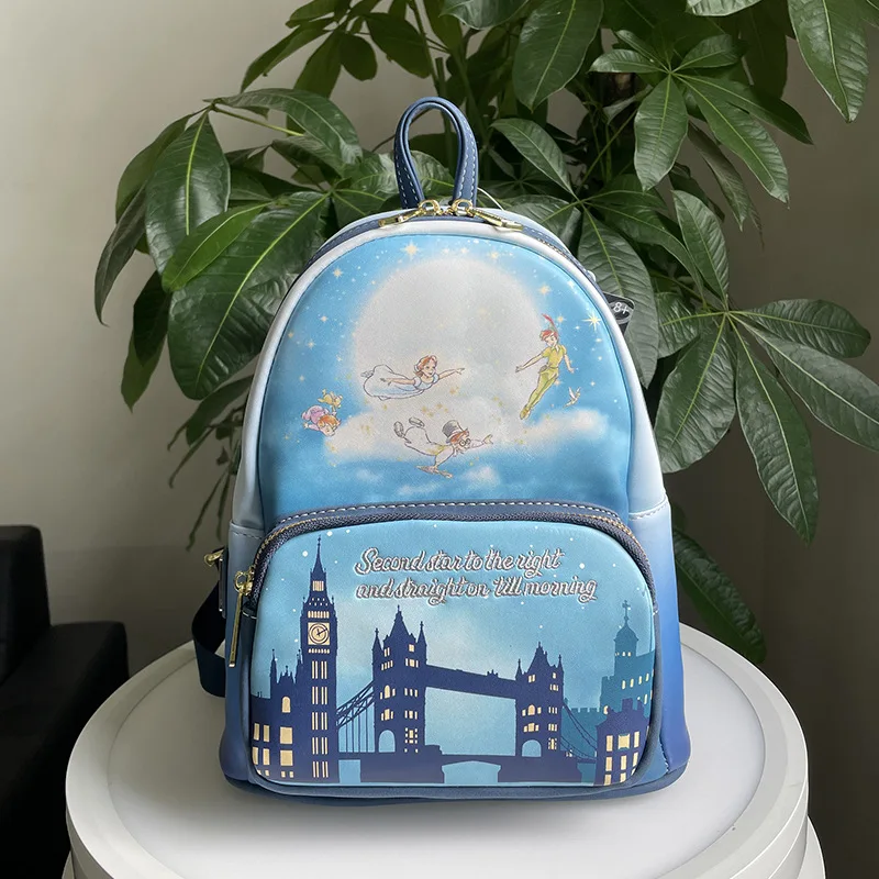 MINISO Disney Loungefly Peter Pan Peter Pan Peripheral School Bag Peter Pan Women's Starry Sky Backpack Children's Backpack