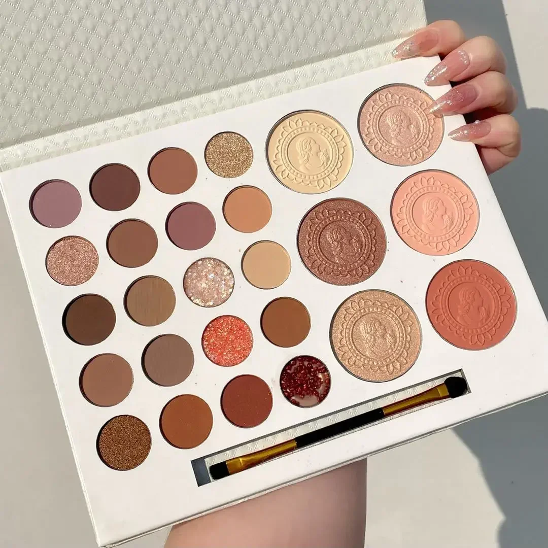 26 Colors Eyeshadow Palette Pearly Matte Earth Color Portable Long Lasting Highlight Blush Eye Shadow Makeup