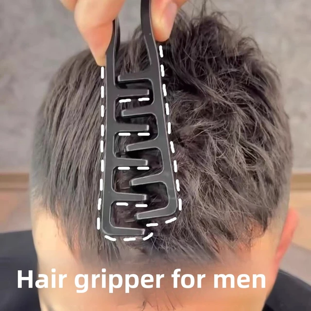 2pc Men's Styling Comb for Hair Gripping and Styling Fluffy Hair with Top Textured Perm Front Spiny Design Hairdressing Tool 1
