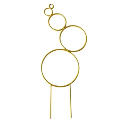 Elegant 14 Round Garden Trellis Plant Support (Gold)