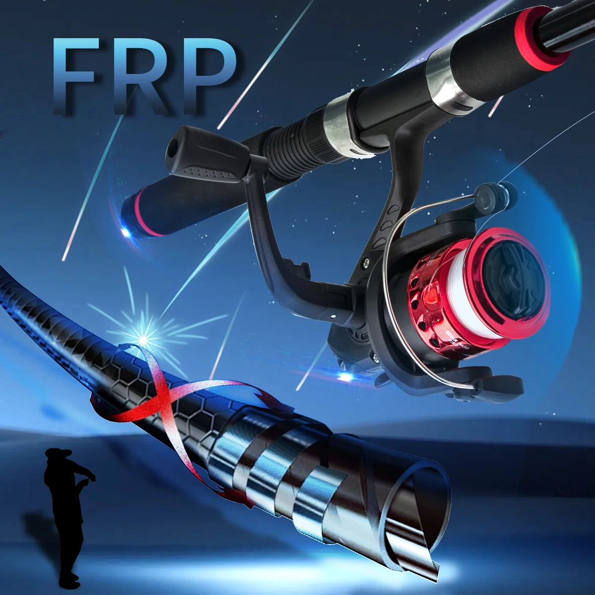 텔레스코픽 낚싯대 피더 하드 FRP 휴대용 잉어 스피닝 폴, 스피닝 릴 후크, 여행용 폴 세트, 1.8m, 2 가지 색상