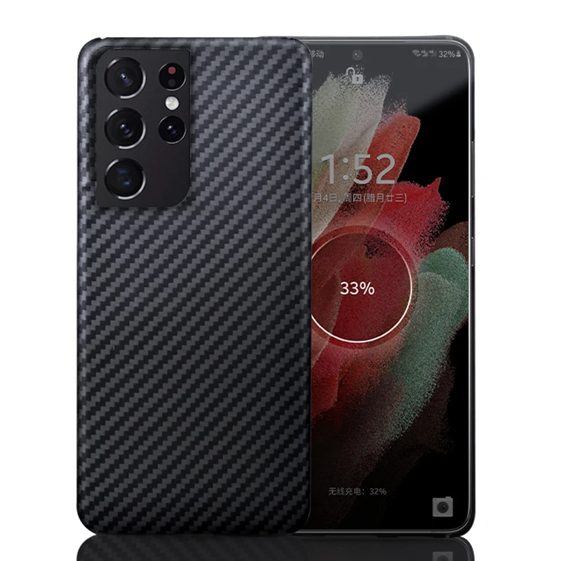 

Чехол из арамидного волокна для Samsung Galaxy S21, Ультратонкий чехол из углеродного волокна для бизнеса Galaxy S21 Plus