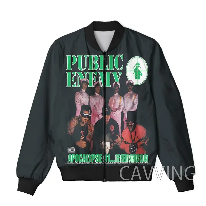 CAVVING 3D Printed  Public Enemy Zipper Bomber Jackets Men Overcoat Mens Coat Zip Up Jackets for Women/Men 3