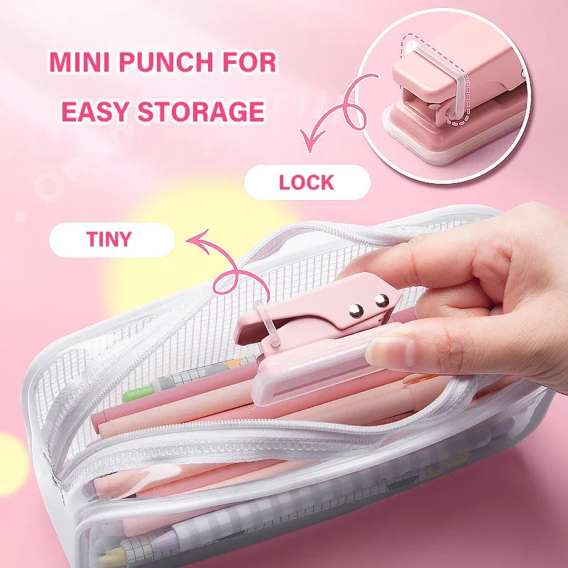 Journamm Morandi Color Hole Punch Single Hole School Office Supplies DIY Photo Album Creative Stationery Circular Cutter