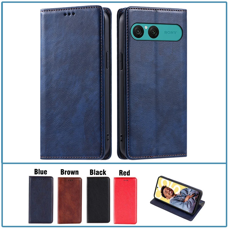 Leather Wallet Flip Case for Sony Xperia 10 VII - Sleek and Durable Phone Cover