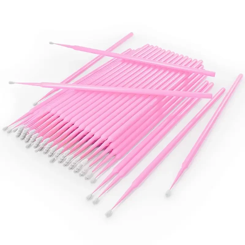 500 PCS Disposable Microbrush Applicators Microfiber Wands for Eyelashes Extensions and Makeup Application makeup brushes eyeshadow sponge applicators lip makeup applicators makeup tool set eyelash accessories eyelashes brush disposable eyelash brushes