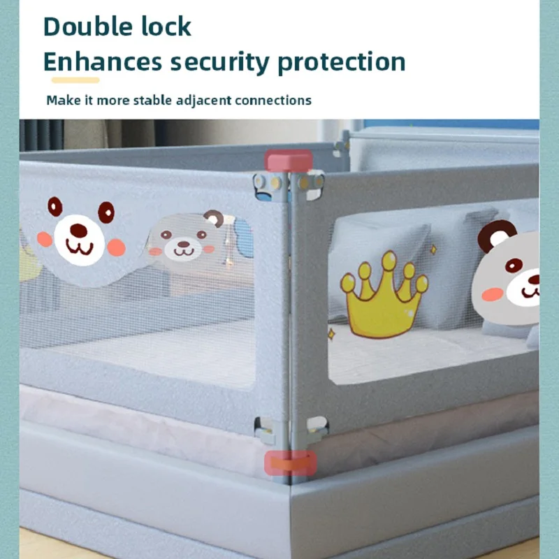 IMBABY 1 Baby Safety Bed Guardrail Bedroom Cartoon Protector Sleep Anti Fall Guardrail Protective Fence For Young Children