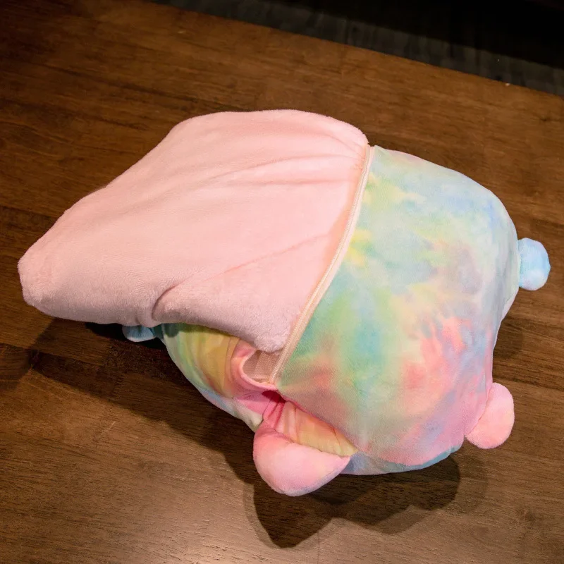 2-in-1 Plush Pillow Flange Plush Blanket,Cartoon Warm Hand Doll Office Nap Leg Cover Artifact Soft Comfortable Storage Design 3