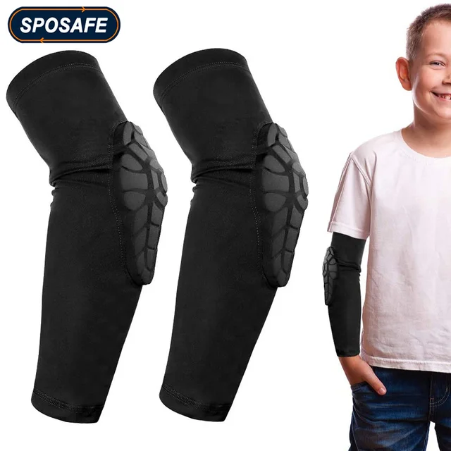 5-12 Years Kids Youth Sports Honeycomb Elbow Compression Pads Protective Gear Cycling Basketball Football Skateboard Wrestling 1