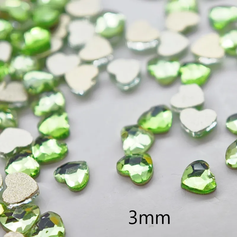 Großhandel 6 mm V-förmiges Herz mit flacher Rückseite, Nagel-Strassstein, speziell geformte Kristalle, Nagelkunst-Steine, 3D-personalisierte Dekoration – Detail 8