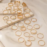 30Pcs Bohemian Geometric Knuckle Rings Set For Women Gold Silver Color Finger Ring Girls Fashion Party Jewelry Accessories - Image 6