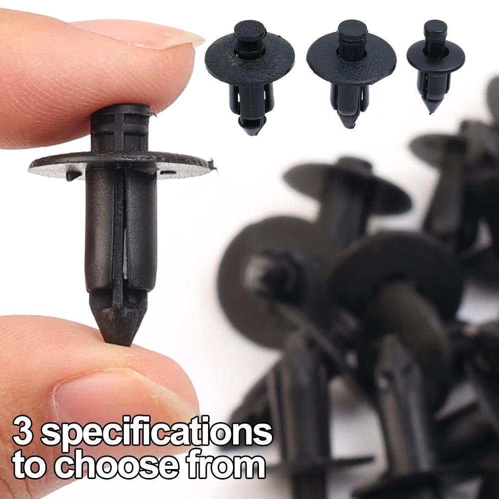 100/50 Stück Auto-Kunststoff-Verkleidungs-Nieten Befestigungsclips 3 Größen Mix Druckstift Auto-Befestigungselemente 6mm 7mm 8mm Innenraum – Detail 6