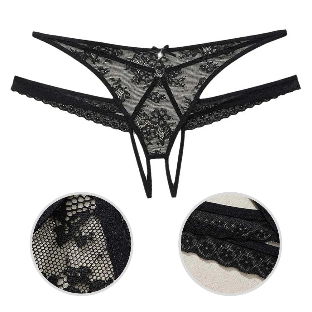 Briefs Womens Underwear Home Hotel Sleep Sexy Spring Summer Exposed Buttocks Female Low Waist Medium Strecth Nylon