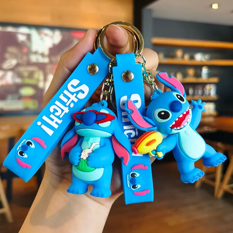 

Disney Stitch Keychain Cartoon Anime Lilo & Stitch Doll Keyring Bag Pendant Couple Car Keyholder Creative Bag Charm Accessories
