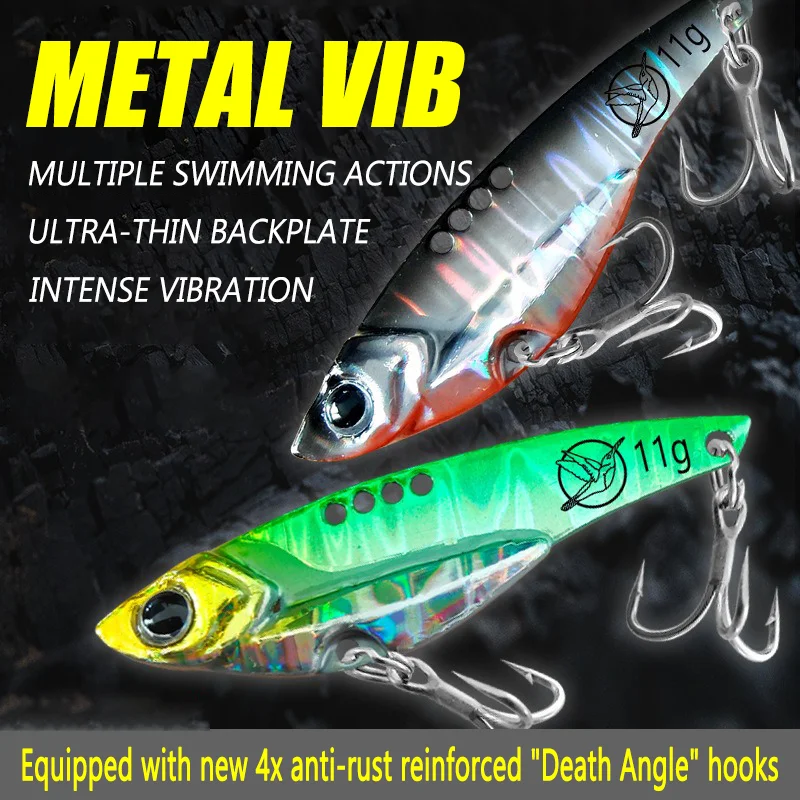 1Pcs VIB Fishing Lure 5.5g 7.5g 11g 15g Sinking Blade Bait Long Cast Vibration Artificial Bait Metal Jig Pesca Bass Pike Perch