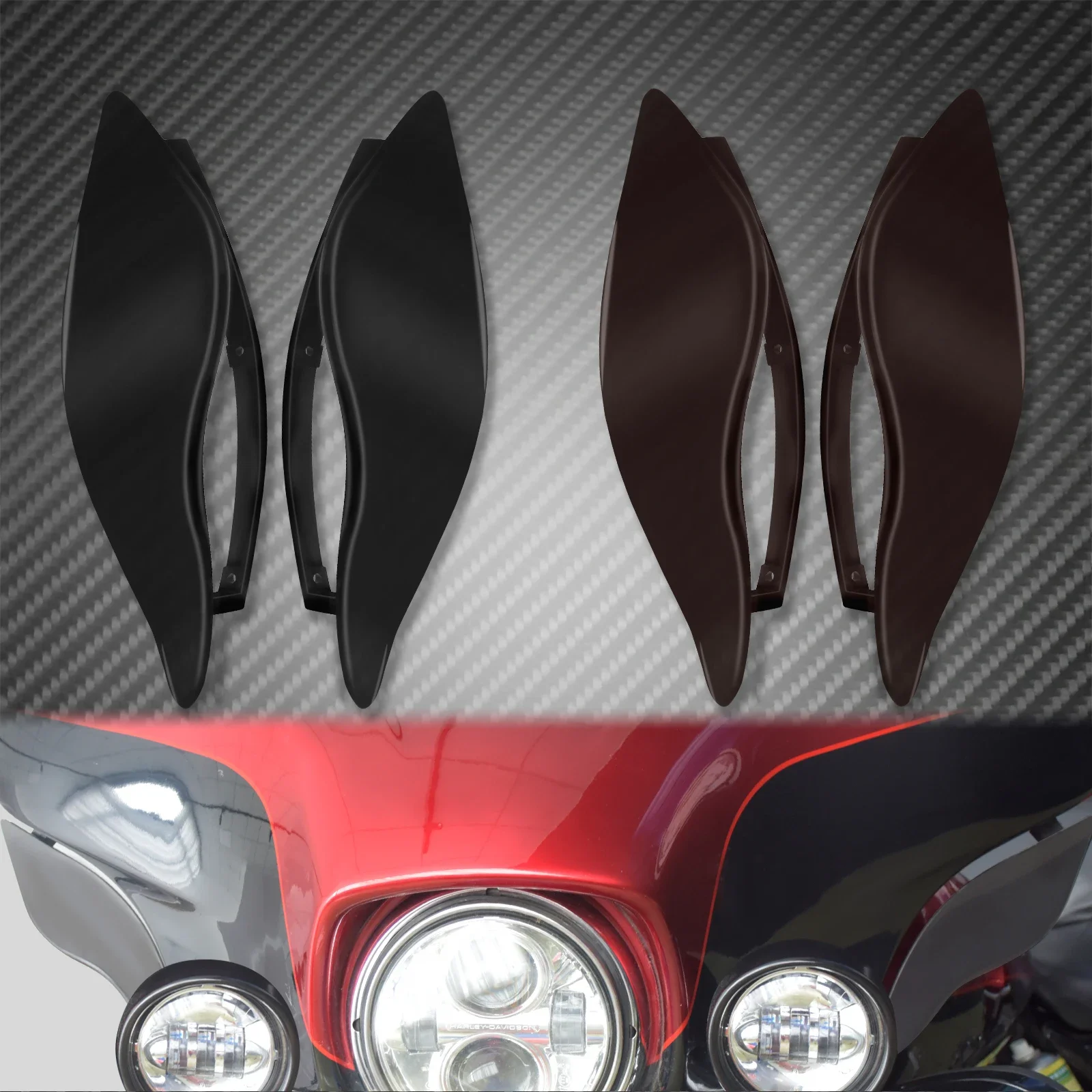 Schwarz 9" Windschutzscheibe Für Harley Touring Electra