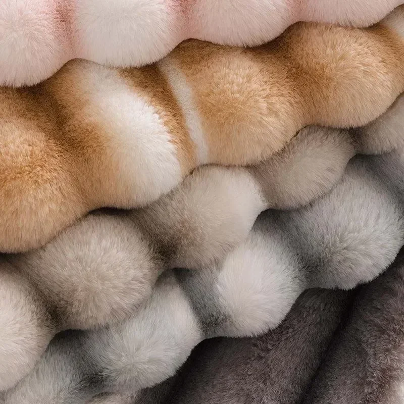 Printed Rabbit Plush Sofa Towel Warm Soft Thick Non-slip Anti-cat Scratch Sofa Cover Sectional L-shaped Couch Cover