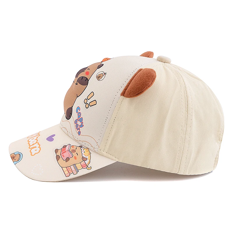 Casquette De Baseball Enfant Capybara - Réglable, Polyester, Bord Large - Pour Garçons Et Filles 2-5 Ans