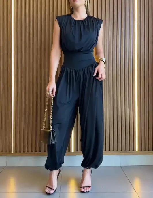 Macacão Feminino Longo Elegante com Cintura Marcada