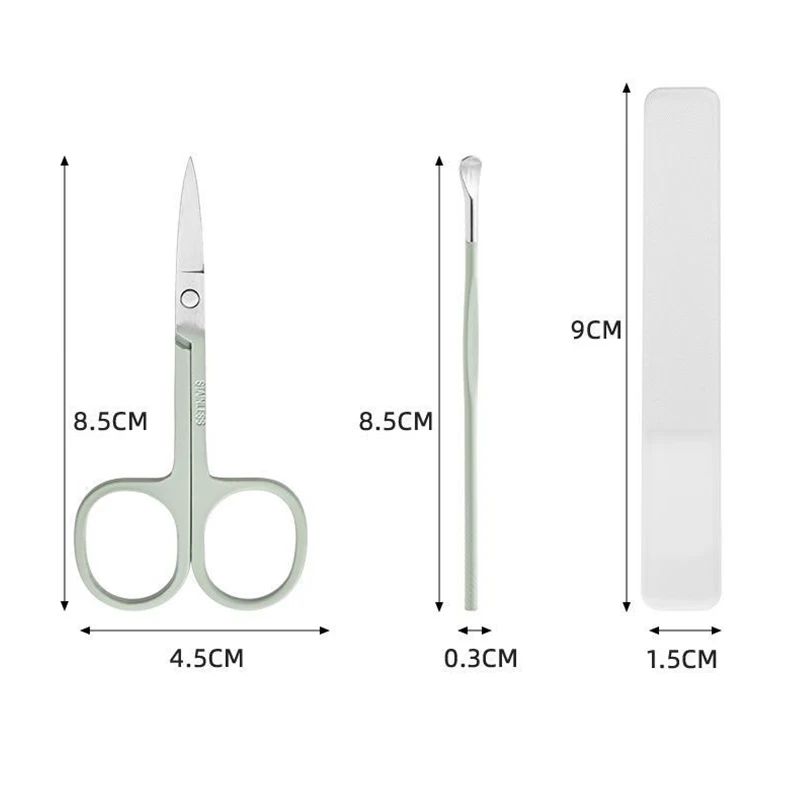 6Pcs/Set HighGrade Nail Clippers for Household Men And Women Universal Pedicure Tools Portable Nail Tools Glass File Earpick 4