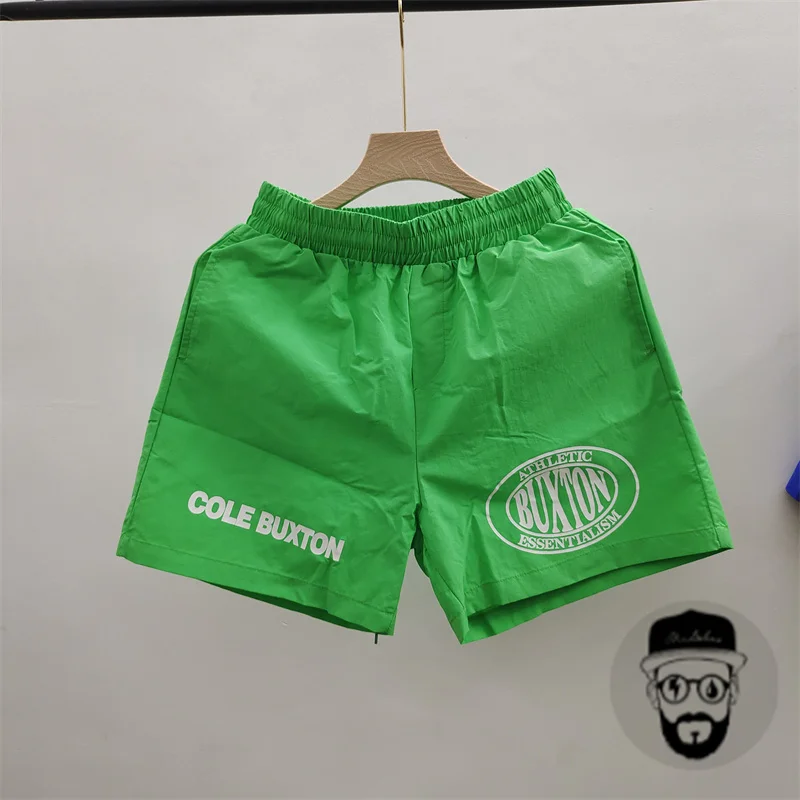 Simple solid color thin Cole Buxton shorts with embroidered letters for men's sports shorts