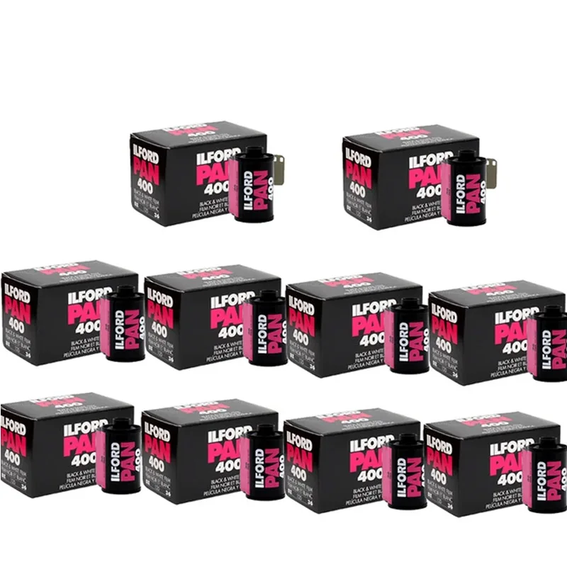 1/3/5/10 Rotolo Ilford Pan 400 Pellicola In Bianco E Nero 135 35Mm B & W Pellicola Negativa 36 Esposizione Adatta Per Fotocamere Kodak Film F9/M38