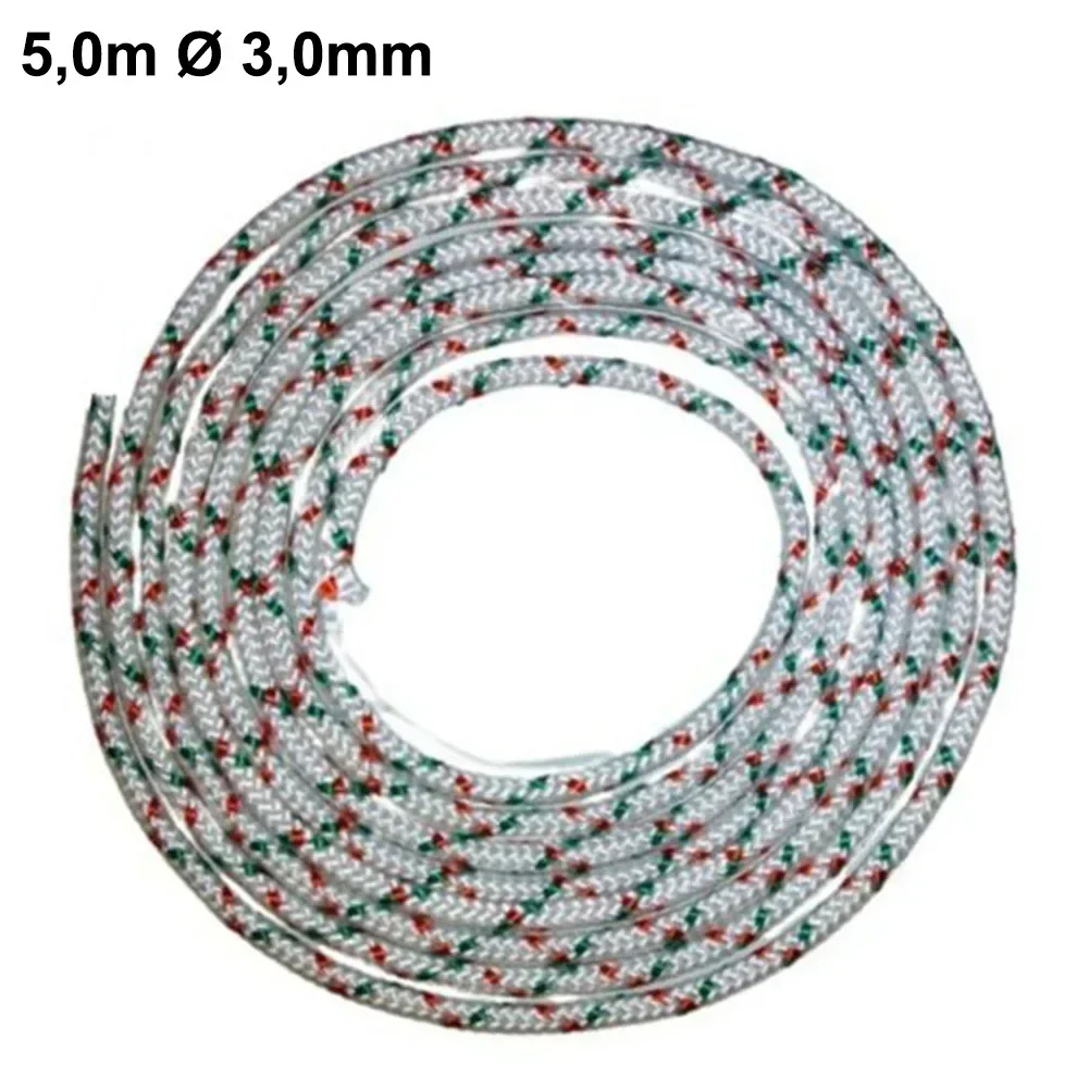 Lawn Mower Parts 2 Pcs Lawn Mower Starter Rope Pull Rope 5m 3mm Dia 165kg Replacement Parts Grass Trimmer Garden Power Tools Accessories