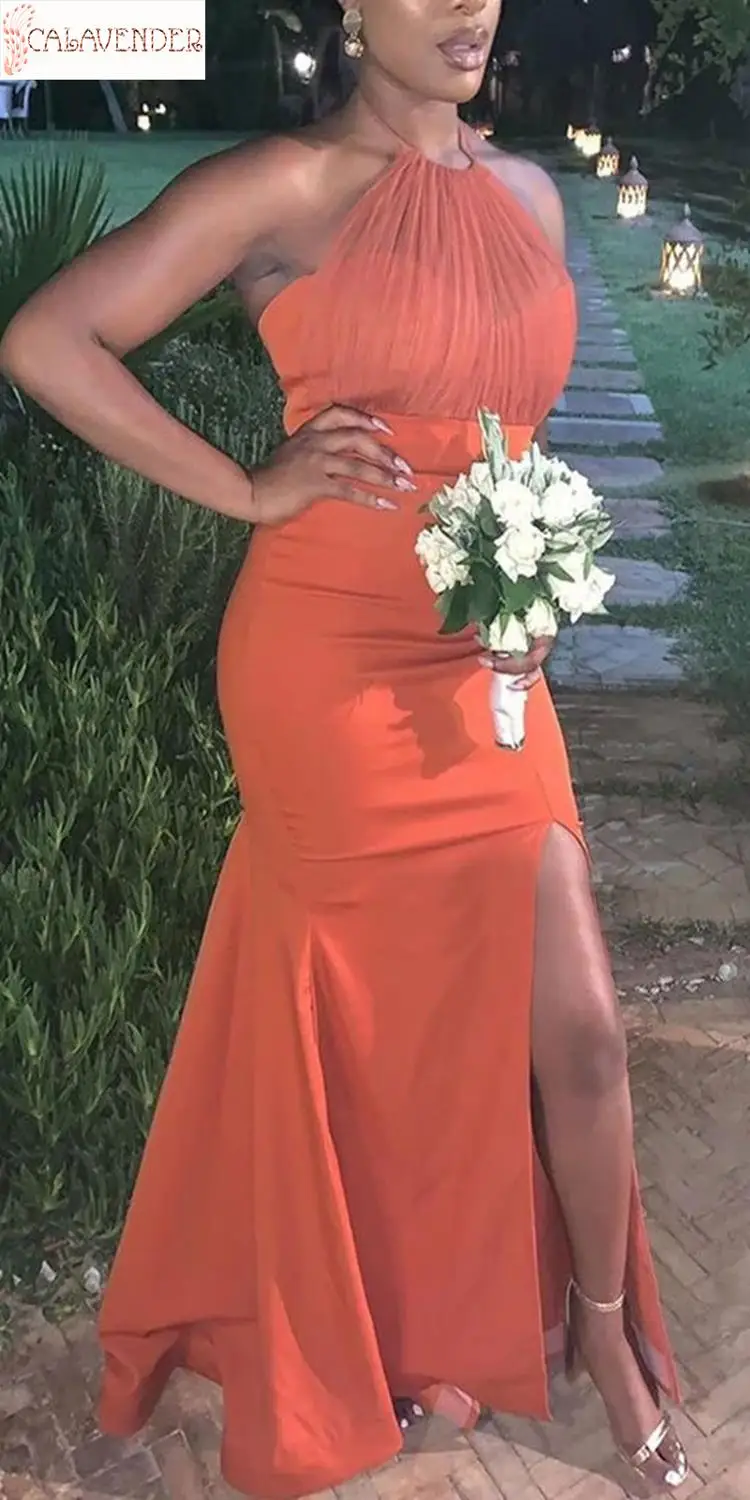 Satin Hater Burnt Orange Bridesmaid 