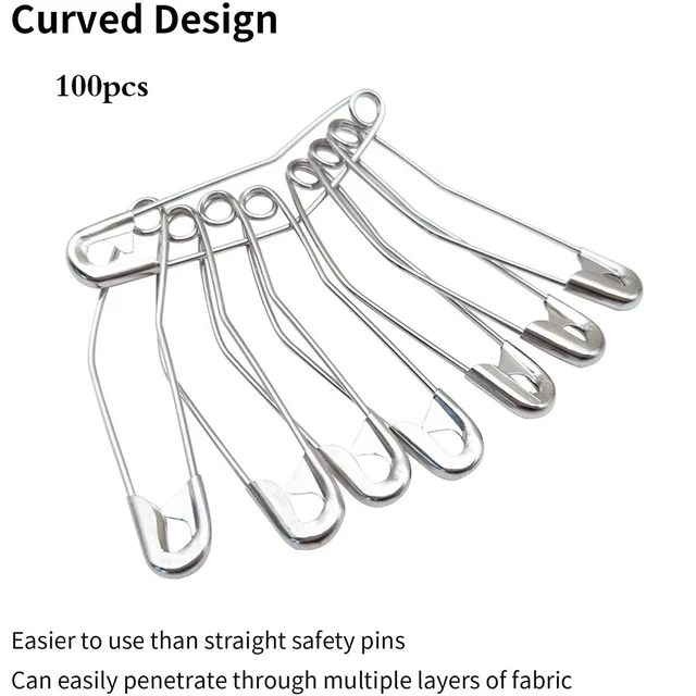 Curved Safety Pins Quilting, Safety Pin Pins Pincushions
