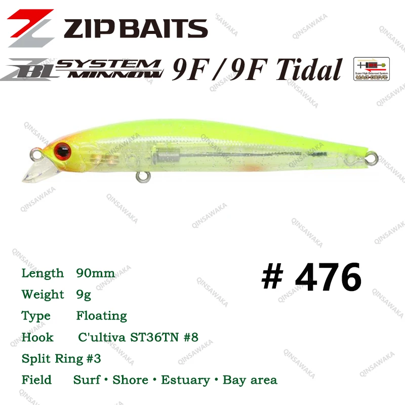 Leurre Flottant Zipbaits ZBL System Minnow 9F Tidal - Pêche En Mer