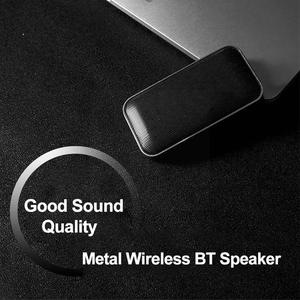 

Thin Bluetooth Speaker Small Metal Steel Portable Wireless Outdoor Mini Pocket Audio Ultra-thin Loudspeaker Support