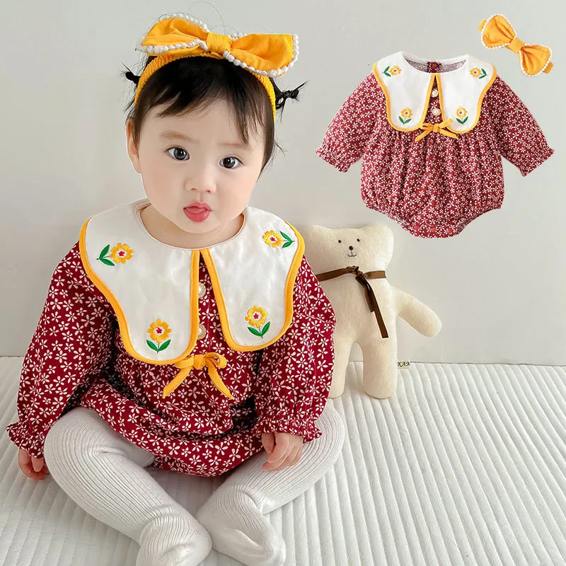 

0-24M Newborn Baby Girl Long Sleeve Casual Romper Infant Jumpsuit Outfits Baby Clothes Summer kids Suit