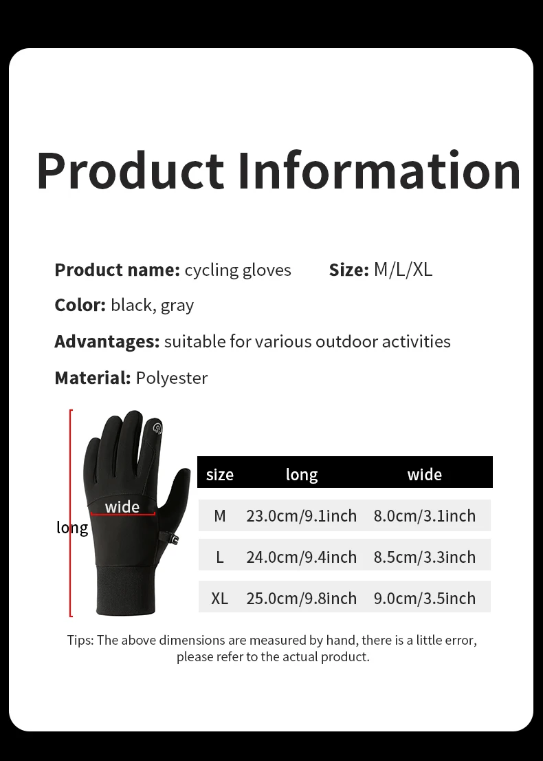 Winter-Thermo-Motorradhandschuhe, wasserdicht, winddicht, Touchscreen, rutschfest, vollständig isoliert, für den Außenbereich, für Rollerfahrer – Detail 3