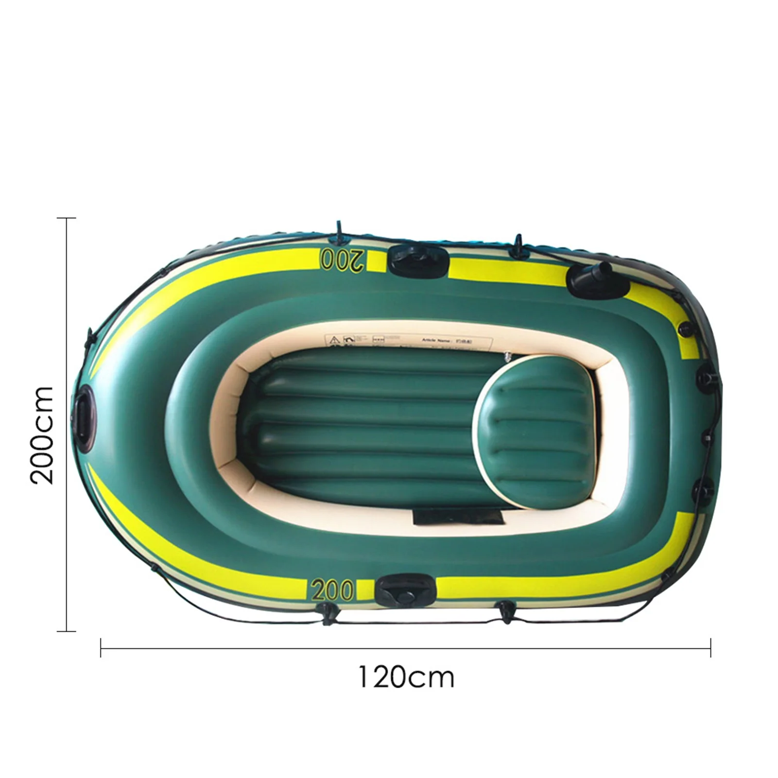 Inflatable Boat Set Heavy Duty Fishing Air Kayak Canoe Set For 2/3 Person (NO Oars And Foot Pump) Fishing Drifting Rafting Boat