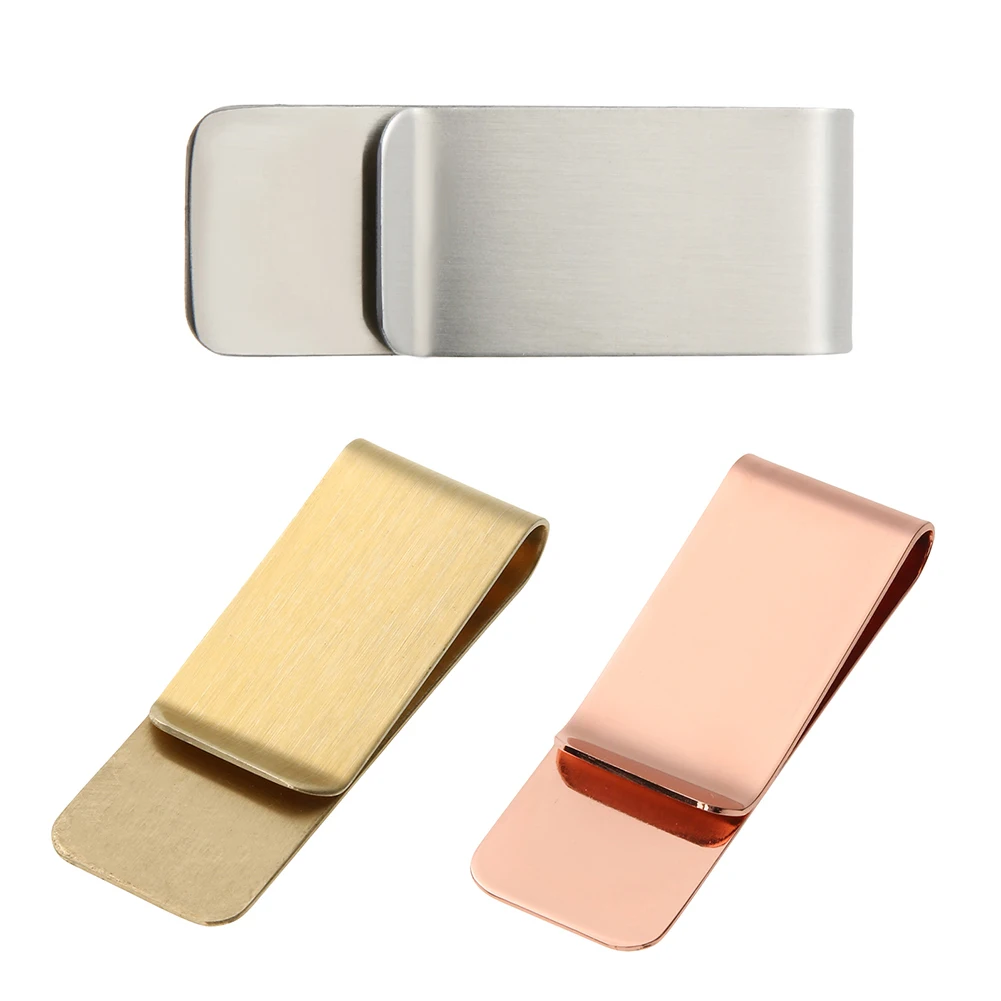Stainless Steel Wallet Card Clips Creative Business Banknote Folder Portable Minimalist Multifunctional Slim for Men Women