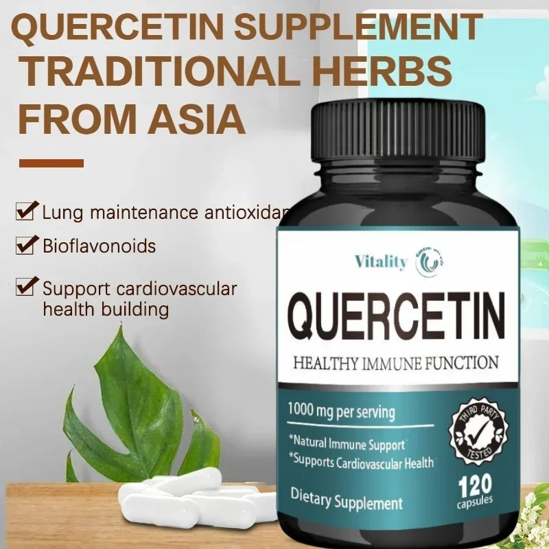 Ultra High Purity Quercetin Capsules + Highly Purified and Bioavailable-1000 Mg Per Serving-120 Quercetin Supplements