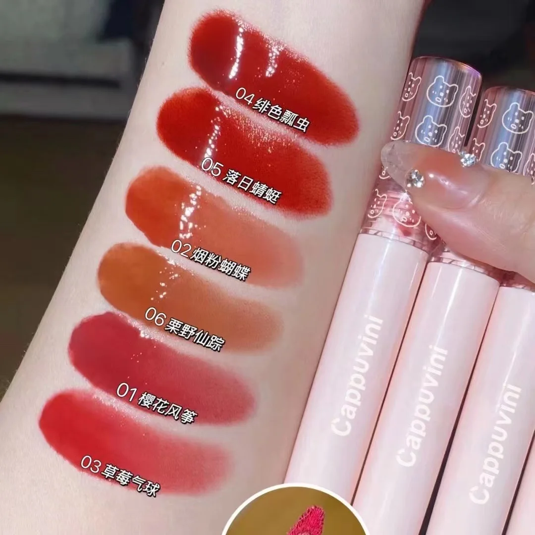 Cherry Pink Lip Plumper Gloss Crystal Jelly Oil Lip Tint Korean Long-lasting Waterproof Lipstick Lips Plumper Extreme Wholesale