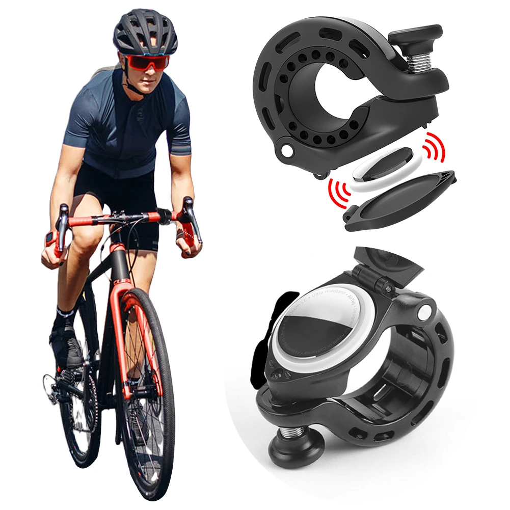 Bicycle Bell for Apple AirTag Aluminium Alloy MTB Cycling Horn Anti-Theft Airtag Case Bike Handlebar Bell for Road Bike Ebike bicycle bell,bicycle accessories,bicycle horn,mountain bike bell