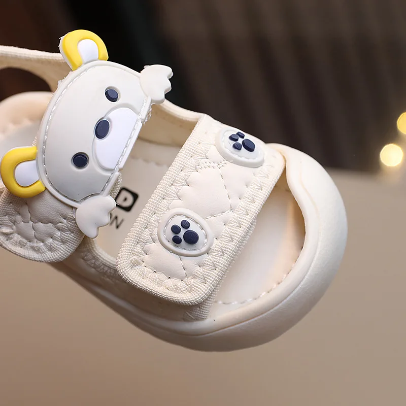Toddler Sandals Summer Baby Beach Shoes Cute Cartoon Bear Infant Sandals Protect-toe Unisex Baby Boy Girl kids shoes kids sandals baby sandals sandals and clogs