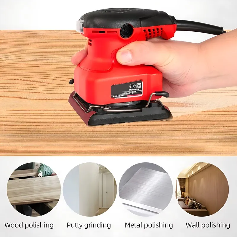Mini Electric Sanders with Sandpaper Woodworking Tool Furniture Metal Polisher Electric Sanders Buffer Sander 6